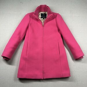 J. Crew Coat Womens 0P Petite Nello Gori Italian Stadium Cloth Wool Blend Pink‎